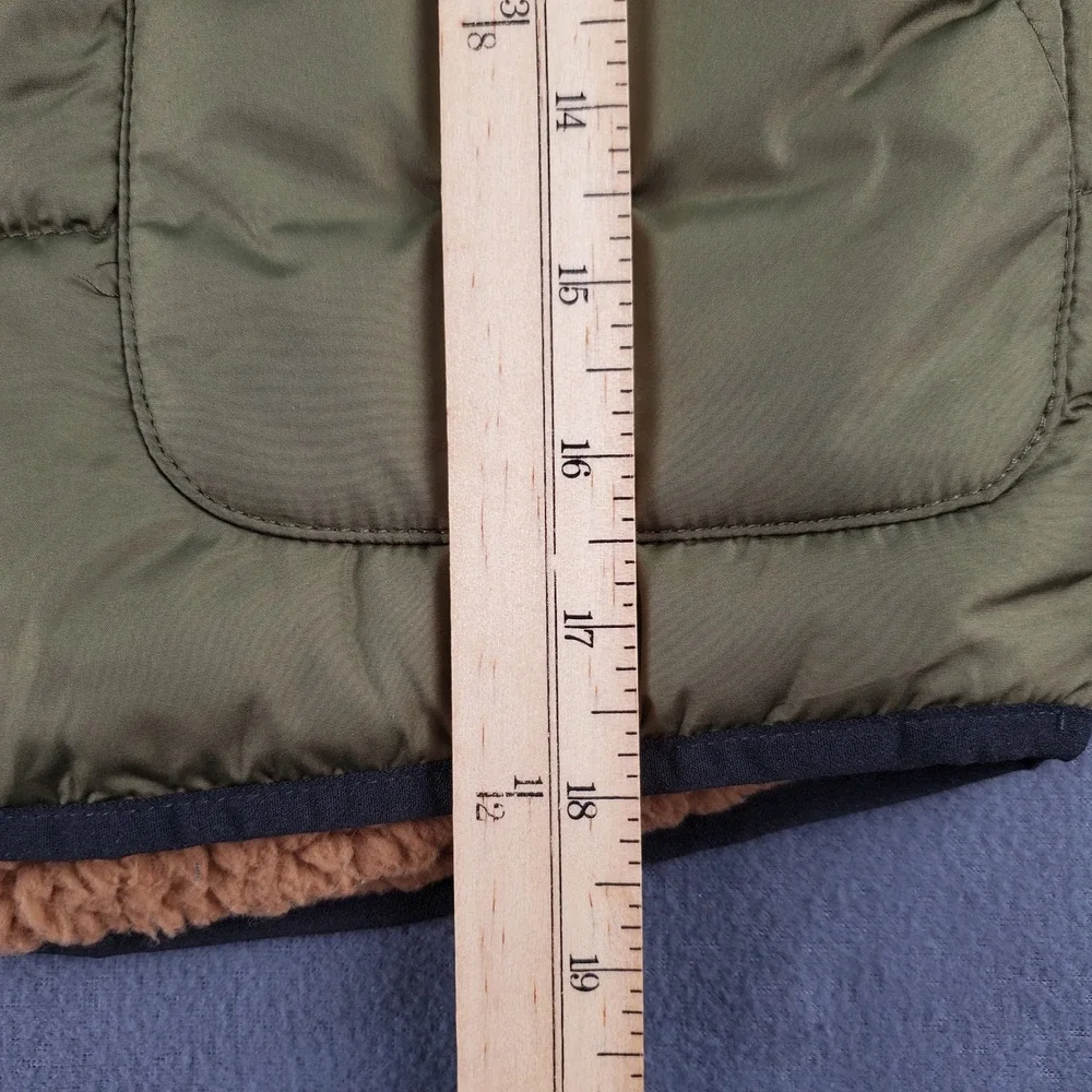 Bass Pro Shops Youth Unisex Vest Burnt Olive Hooded Sherpa Lined Size M